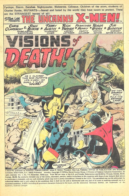 X-MEN #115 (Nov1978) 8.0 VF Chris Claremont! John Byrne! Terry Austin! KA-ZAR!