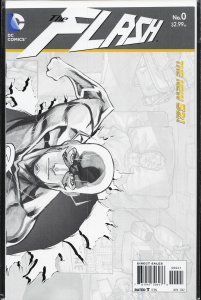 The Flash #0 Francis Manapul Black & White Wraparound Cover (2012) The Flash