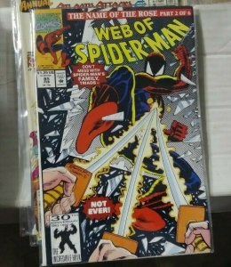 Web of spider-man # 85  1992 marvel name of the rose pt 2 -hobgoblin demagoblin 