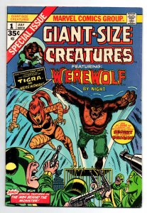 Giant-Size Creatures #1 - Werewolf by Night - 1st app Tigra - KEY - 1974 - VF