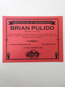 Lady Death: Wicked Ways #1 Naughty Wicked Edition NM Condition! Signed W/ COA!