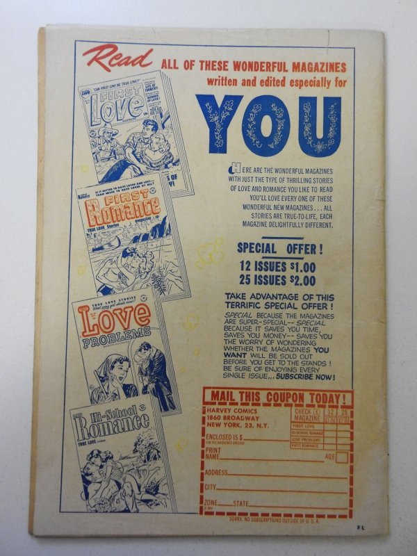 First Love Illustrated #13 (1951) VG- Condition centerfold detached top staple