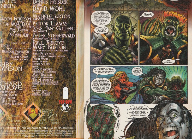 Medieval Spawn/Witchblade(1996)# 3  Preacher writer, Garth Ennis !