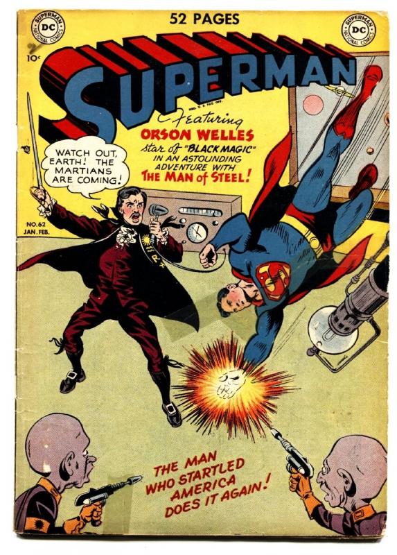 SUPERMAN #62 1950-DC COMIC-Orson Welles cover-Golden-Age