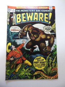 Beware! #1 (1973) VG+ Condition