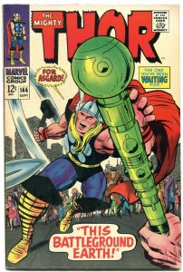 THOR #144 1967-JACK KIRBY-COLLETTA-MARVEL COMICS FN-