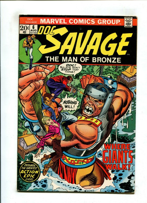 DOC SAVAGE #6 (6.5) WHERE GIANTS WALK!! 1973