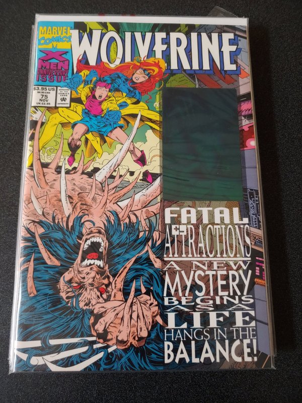 WOLVERINE #75 MARVEL COMIC BOOK HOLOGRAM COVER FATAL ATTRACTIONS