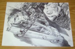 Ghostbusters Ecto-1 original art - unpublished art commissioned by 88MPH 