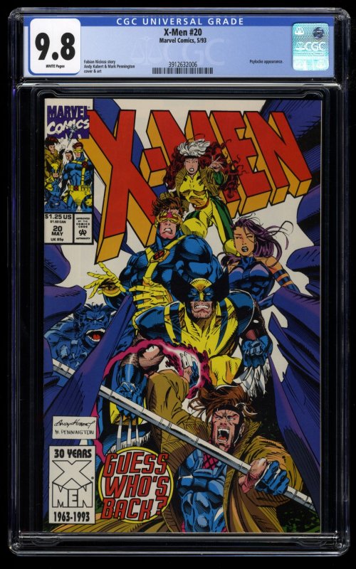 X-Men (1991) #20 CGC NM/M 9.8 White Pages