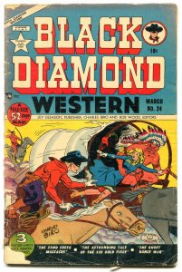 BLACK DIAMOND WESTERN #24 1951 TELLS ORIGIN WOLVERTON G-