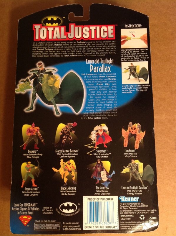 Total Justice Parallax Hal Jordan Green Lantern Figure MOC Justice League Kenner