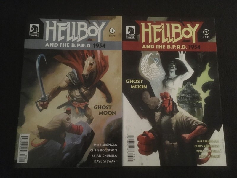 HELLBOY AND THE BPRD: 1954 - GHOST MOON #1, 2 VF Condition