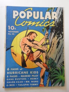 Popular Comics #45 (1939) VG-  indentations fc, tape interior fc, moisture stain