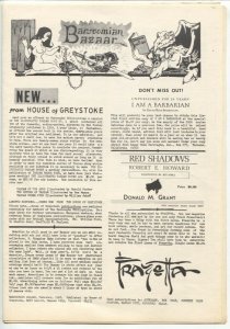 Barsoomian Bazaar 11/1968-ERB and Tarzan fanzine-newsletter format-FN