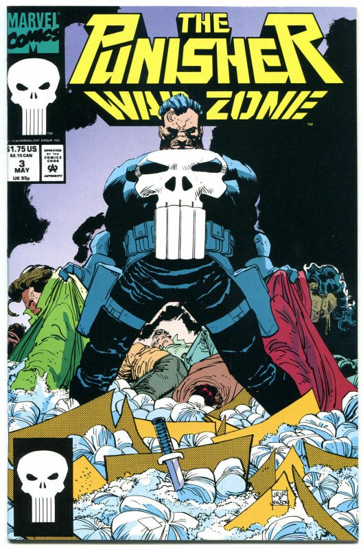 PUNISHER WAR ZONE #3, NM+, John Romita, Dixon, Blood, Guns, 1992, more in store