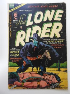 The Lone Rider #20 (1954) VG- Condition! Moisture stain, 1 in spine split