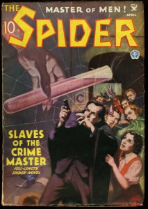 SPIDER PULP 1935 APR UNMASKED ON COVER POPULAR PUBS VG/FN