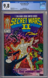 SECRET WARS II #2 CGC 9.8 WHITE PAGES