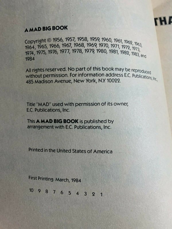 1984 MAD ZAPS The Human Race Jacobs SC VG+ 4.5 1st MBB - Nick Meglin Collection