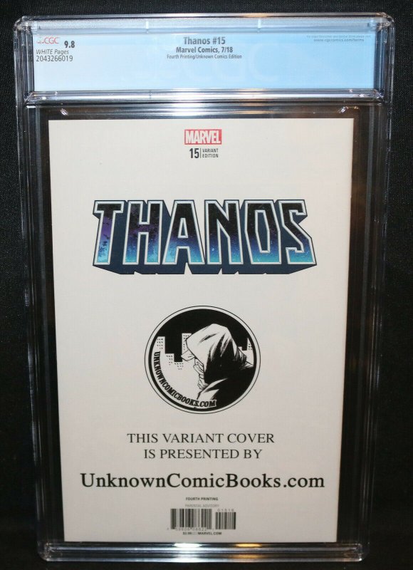 Thanos #15 - Unknown Comics Edition - Cosmic Ghost Rider Revealed CGC 9.8 - 2018
