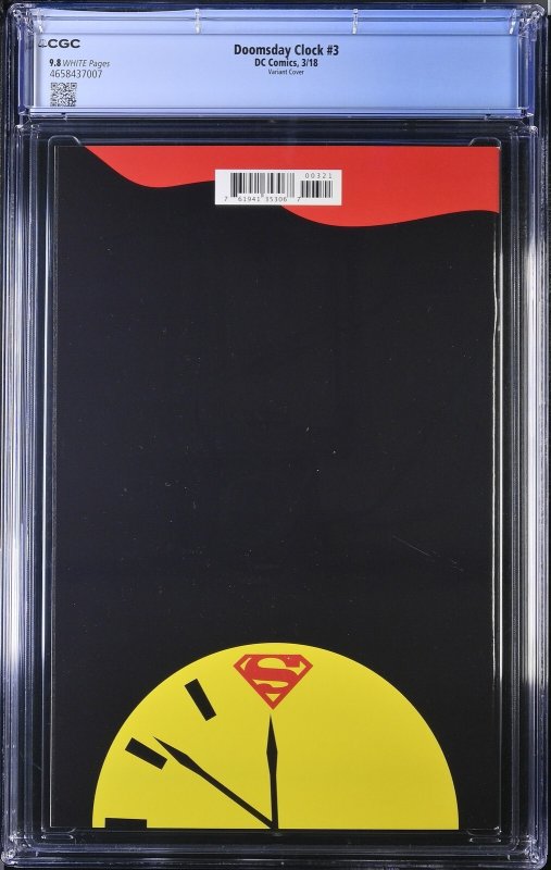Doomsday Clock #3 (3/18) Graded CGC 9.8 Variant Cover