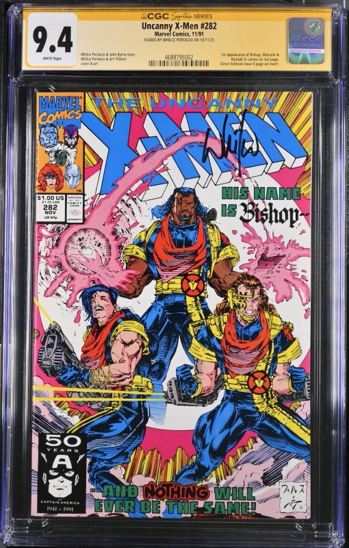 Uncanny X-Men (1991) # 282 (CGC 9.4 SS) * Signed Whilce Portacio * Marvel Comics