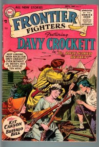 FRONTIER FIGHTERS #2-DC-1955-DAVY CROCKETT-KIT CARSON-BUFFALO BILL-KUBERT A VG 