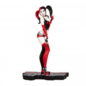 DC Direct Harley Quinn Red, White, & Black Statue J. Scott Campbell NIB