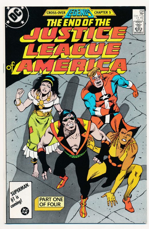 Justice League of America (1960 1st Series DC) #258-261 VF End of the JLA