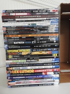 Huge Lot 36 TPB's W/ Green Arrow, Superman,  Batman+ Avg Fine+ Condition!