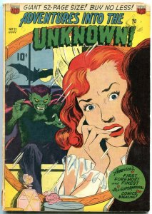 ADVENTURES INTO THE UNKNOWN #21-VAMPIRE COVER-ZOMBIES- FN-