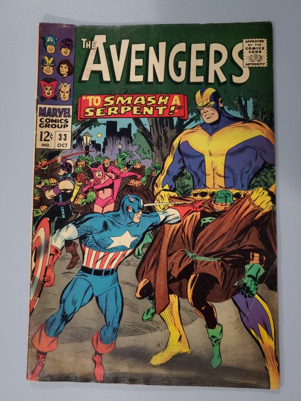 Avengers 33 1966 (vol 1) Silver age Captain America Marvel