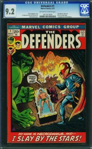 Defenders #1 (1972) CGC 9.2 NM-