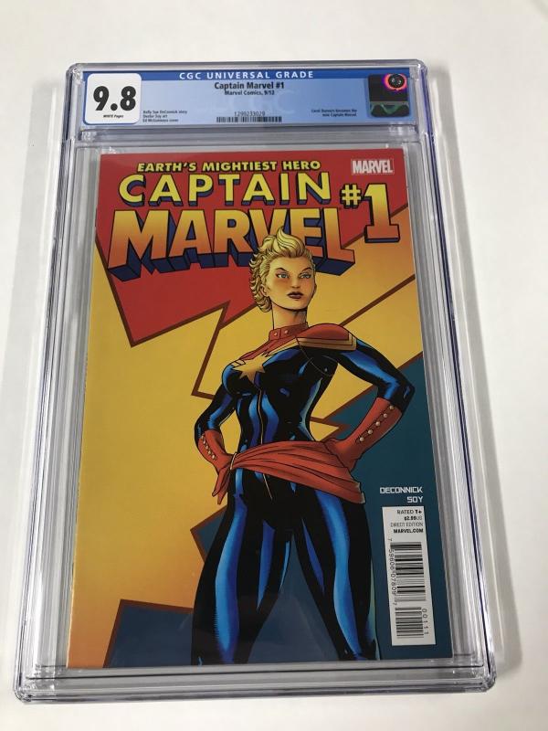 Captain Marvel 1 Cgc 9.8 White Pages (2012)