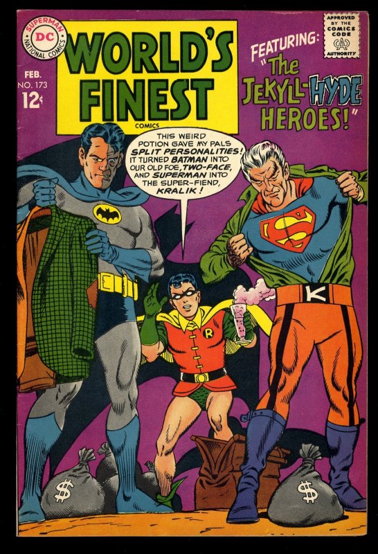 World's Finest Comics #173 VF- 7.5 Batman Superman! 1st Silver Age Two-F...