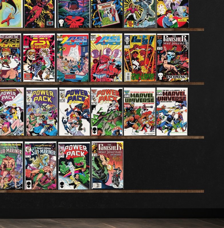 Huge Lot 150+ Comics with Power Pack, Psi Force, Fantastic Four & More!