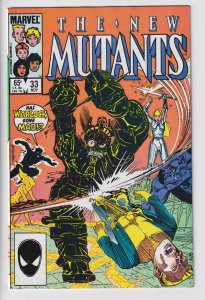 NEW MUTANTS #33 (Nov 1985) VF 8.0  white!