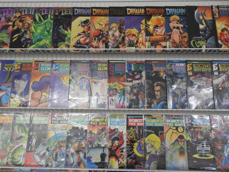 Huge lot 180+ Comics W/ Robotech, Elementals, Tellos & More Avg VF Condition!