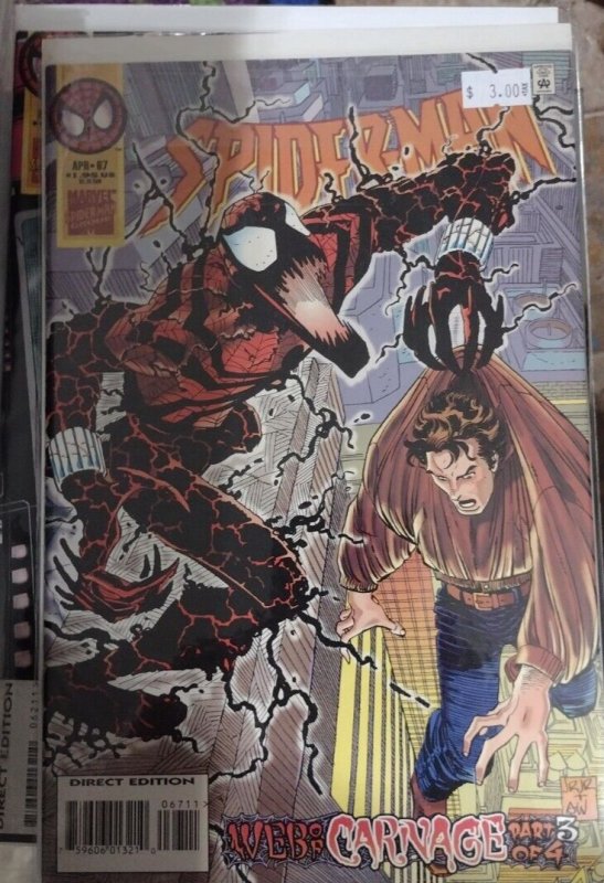 SPIDER-MAN # 67 MARVEL 1996  disney  WEB OF CARNAGE PT 2 BEN REILLY SCARLET SPID