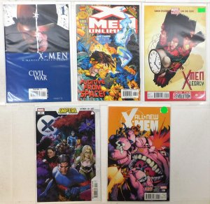 X-Men Lot 5 #Civil War 1, Unlimited 13, Legacy 3, '20 10,All-New 6 Marvel Comics