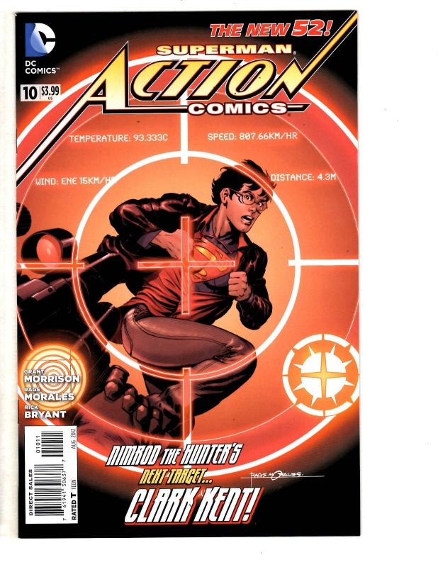 4 Action Comics DC Comic Books # 10 11 12 0 New 52 Superman Grant Morrison LH4