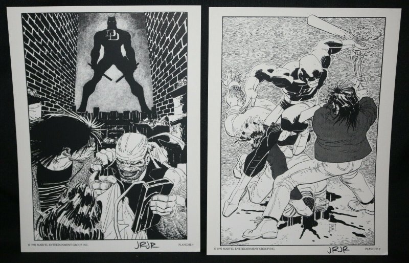 Daredevil Portfolio Marvel 1991 with 6 Signed Prints by John Romita Jr.