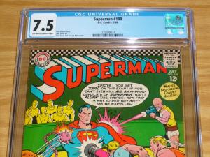 Superman #188 CGC 7.5 silver age dc comics - superman - curt swan 1966 