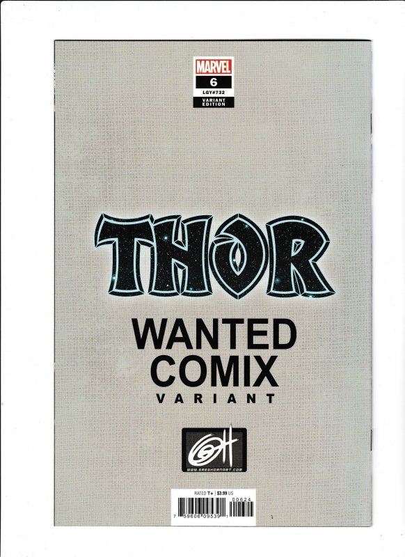 THOR #06 (2020) GREG HORN | GREGHORNART/WANTED COMIX | VIRGIN W/COA | LTD 1000