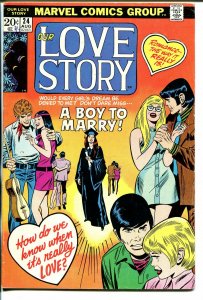 Our Love Story #24 1973-Marvel-romance stories-VG