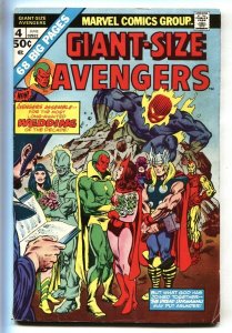 GIANT-SIZE AVENGERS #4 Scarlet Witch 1975-WEDDING ISSUE VG/FN