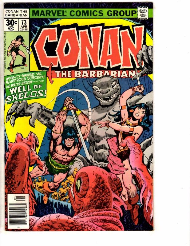 6 Conan The Barbarian Marvel Comic Books # 70 71 72 73 74 75 VF Or Better WI1