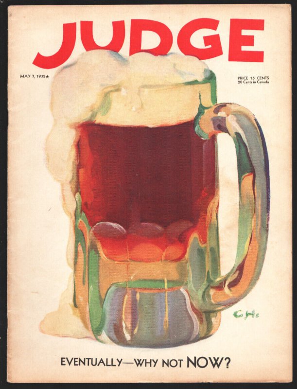 Judge 5/7/1932-Beer mug cover-From the Platinum Age of Comics-Jokes-gags-comi...