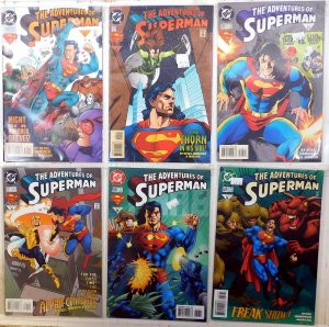 Adventures Superman Lot 6 #520, 521, 526, 527, 536, 537 1995 DC Comics